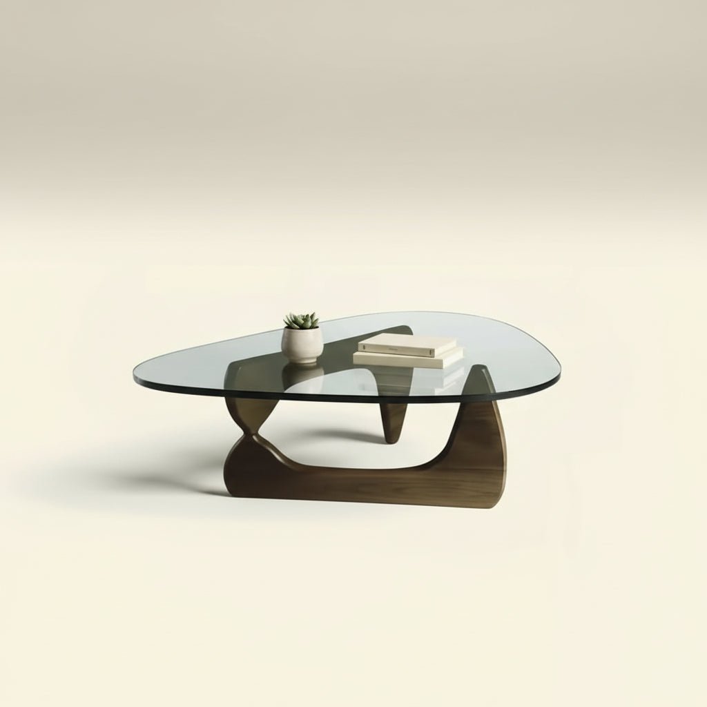 Handmade Noguchi Style Glass Coffee Table - LIVORA