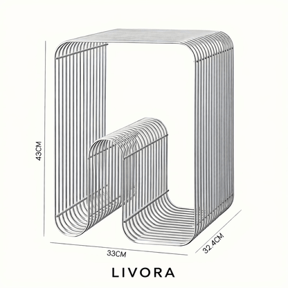 Curva Coffee Table Bookshelf - LIVORA