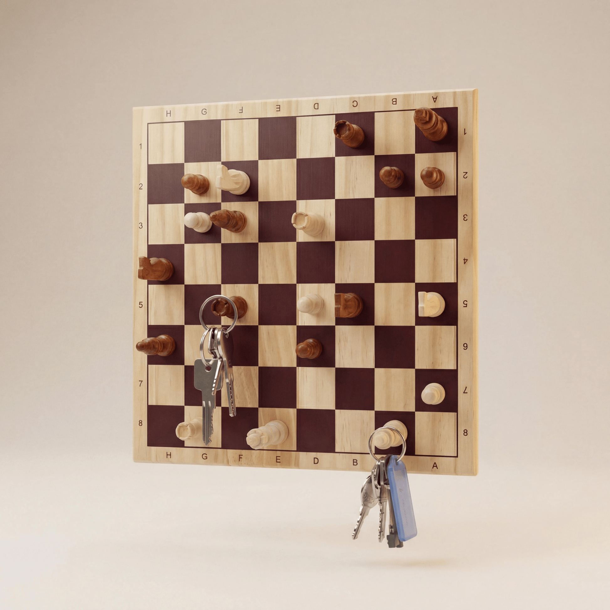 Wooden Chess Key Holder - LIVORA